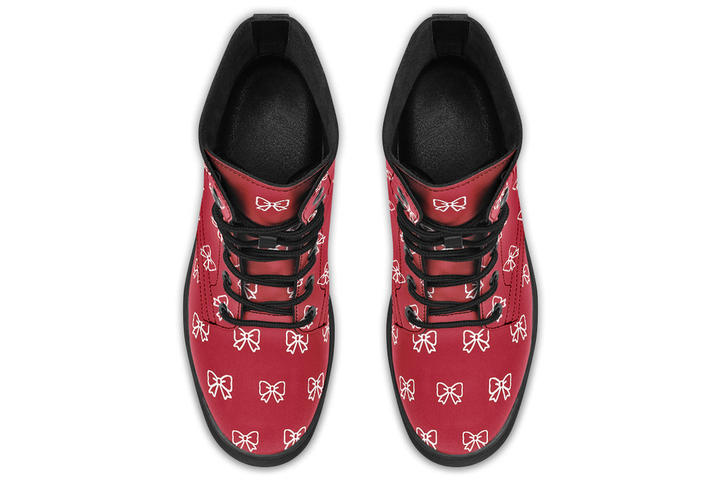 White Bows On Red