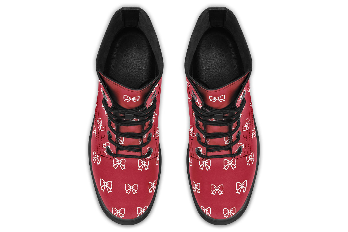 White Bows On Red