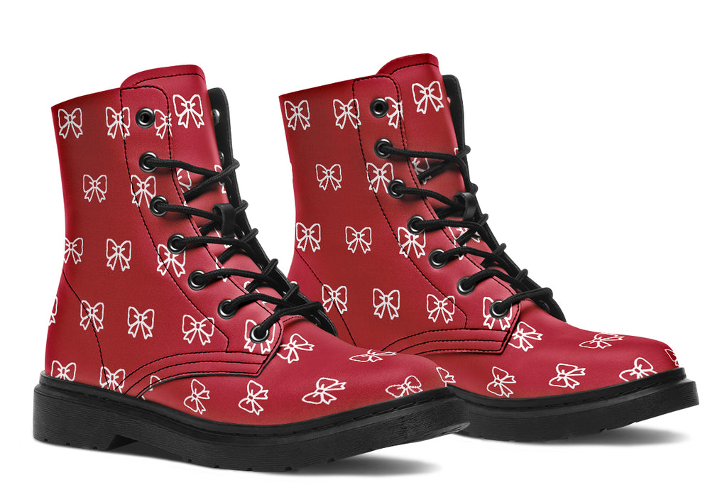 White Bows On Red