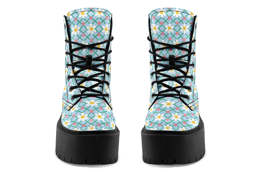 Blue Daisy Lattice