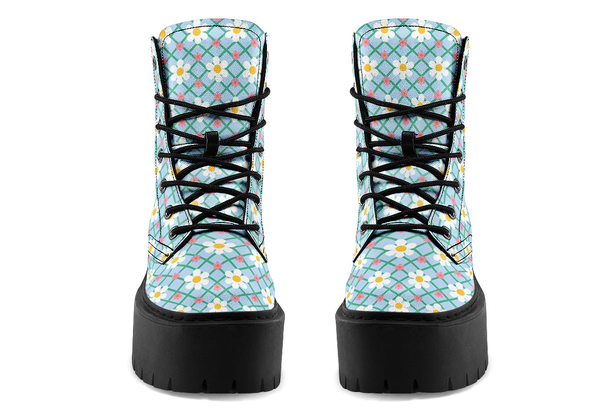 Blue Daisy Lattice