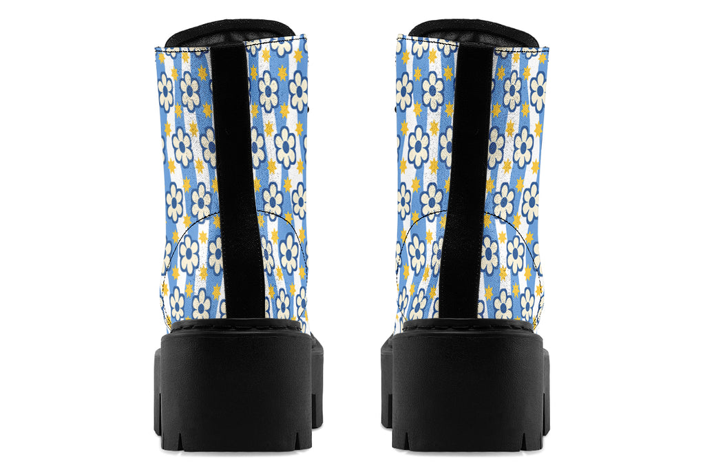 Blue Daisy Stripe