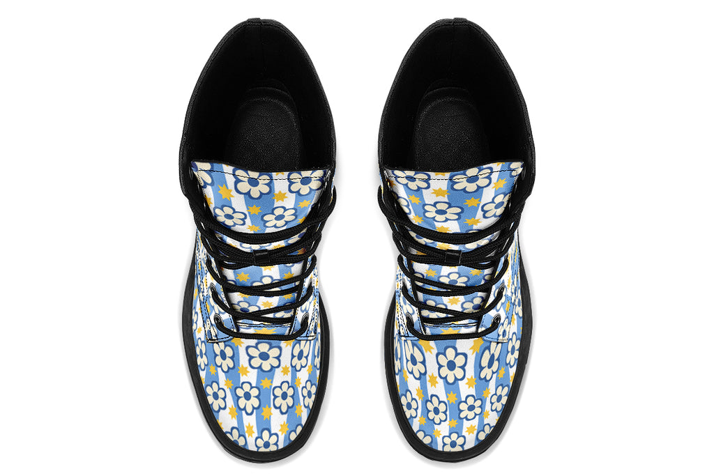 Blue Daisy Stripe