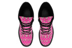 Cream Bows on Hot Pink