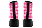 Cream Flowers on Hot Pink