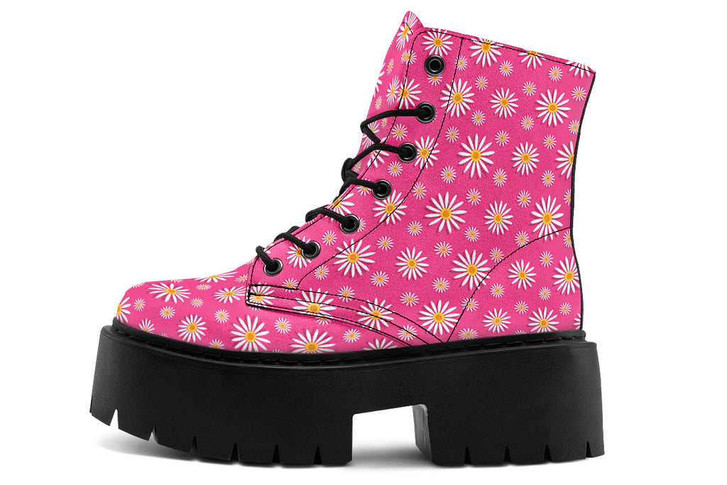Daisies on Hot Pink