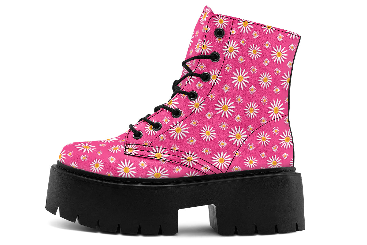 Daisies on Hot Pink
