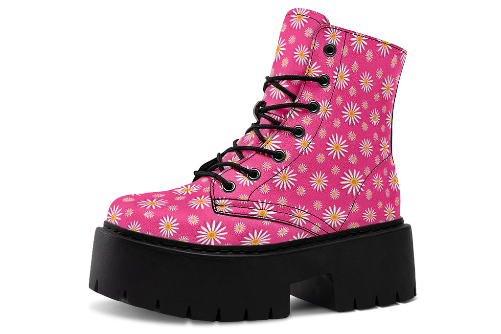 Daisies on Hot Pink
