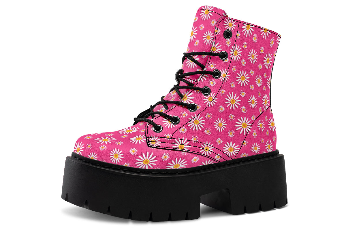 Daisies on Hot Pink