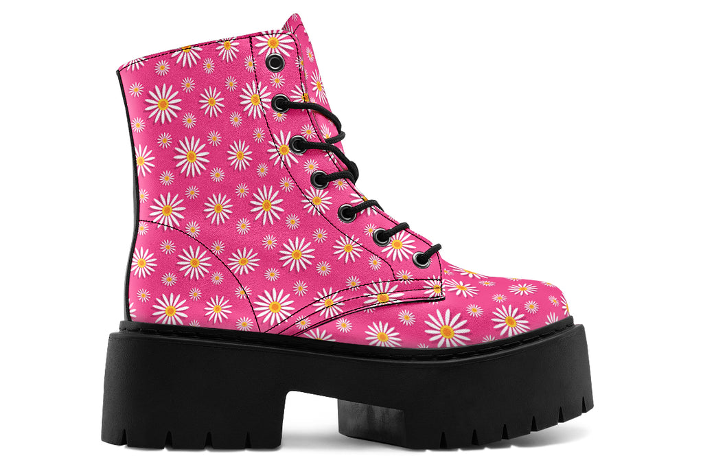 Daisies on Hot Pink