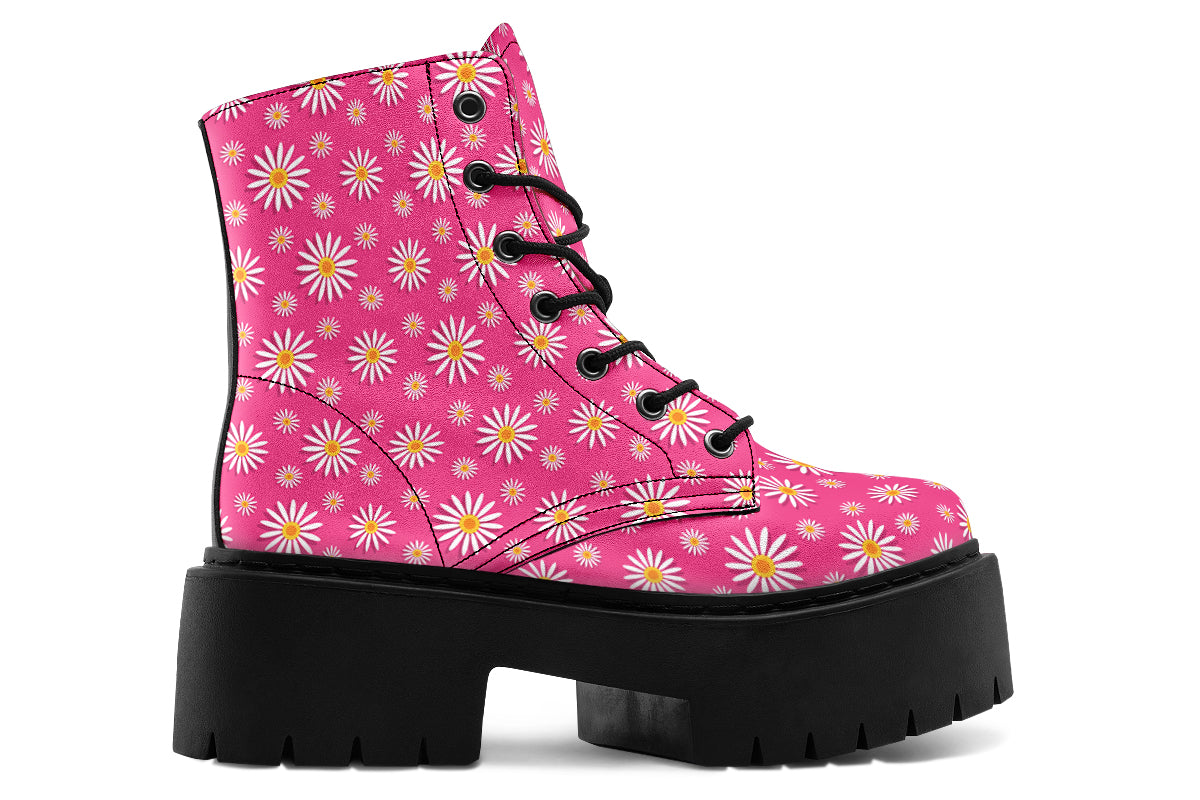 Daisies on Hot Pink