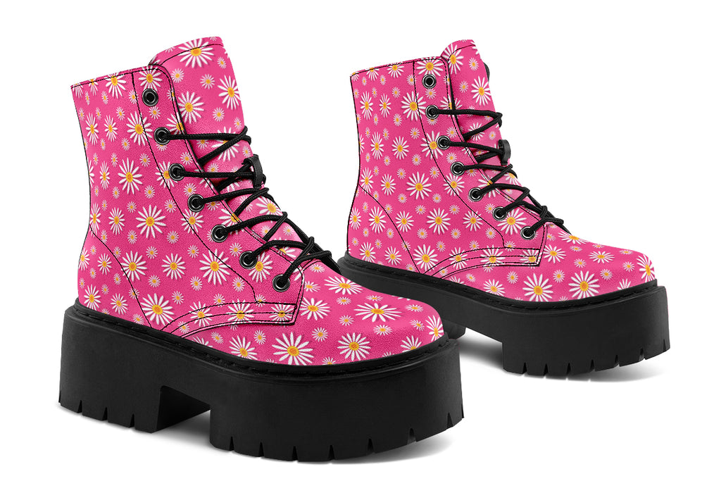 Daisies on Hot Pink