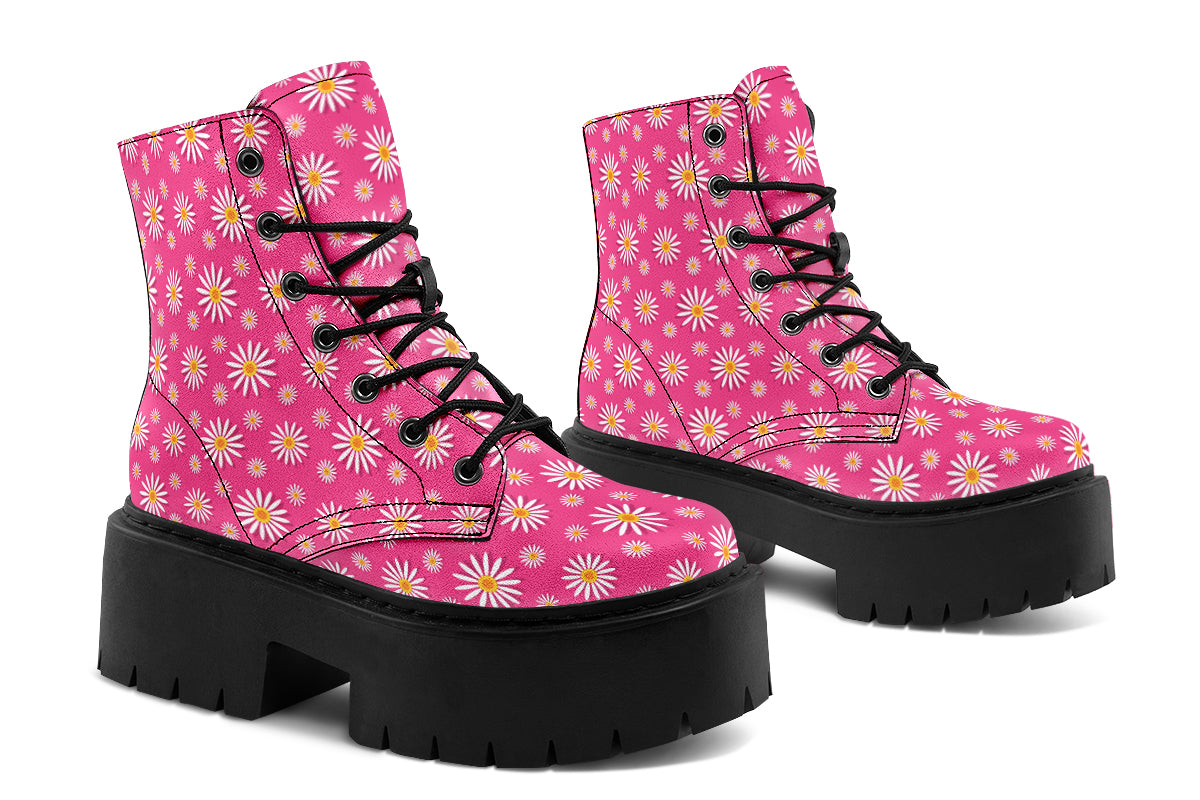 Daisies on Hot Pink
