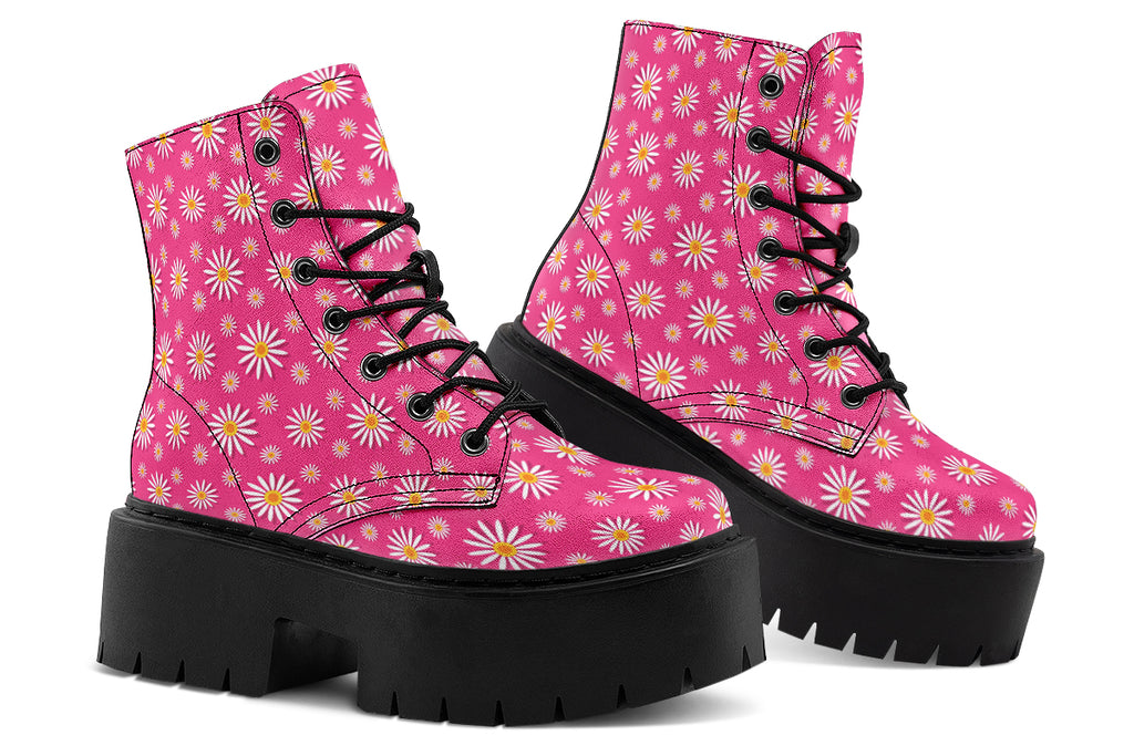 Daisies on Hot Pink