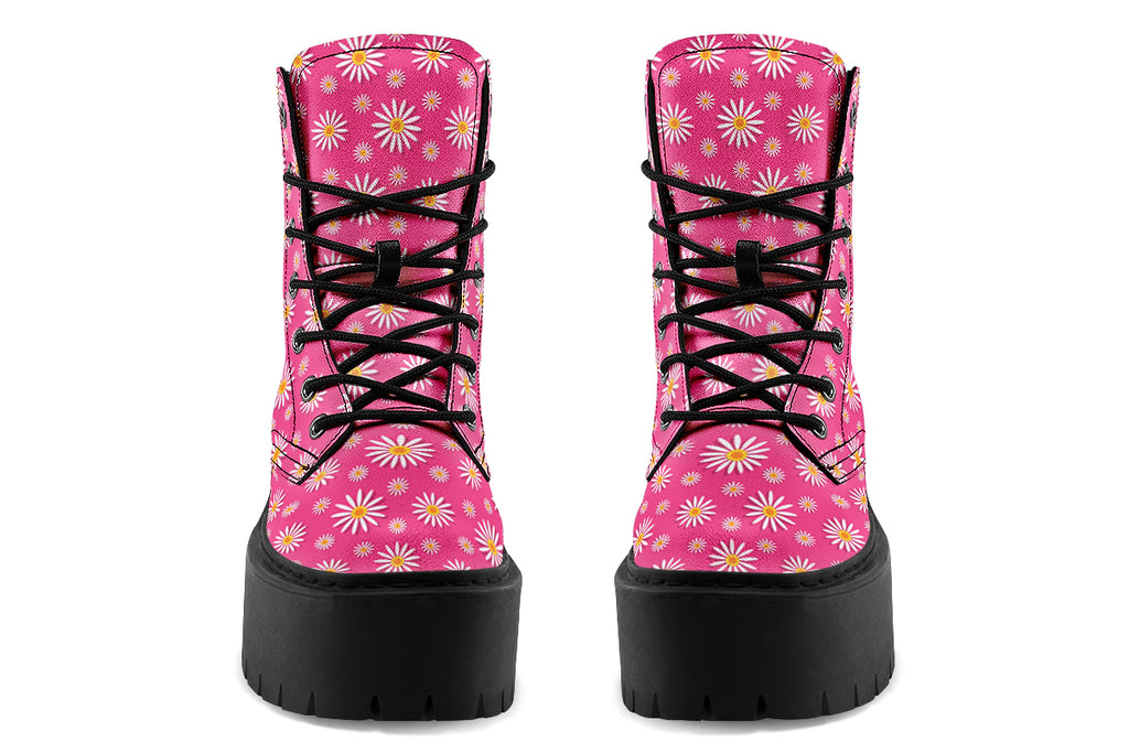 Daisies on Hot Pink
