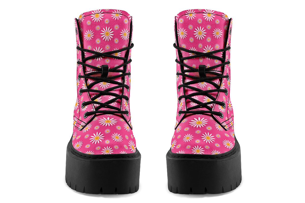 Daisies on Hot Pink