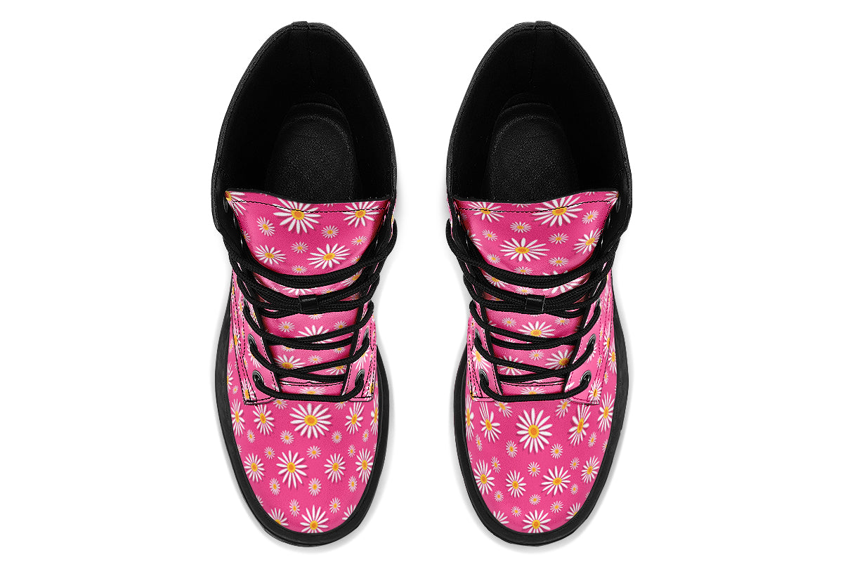 Daisies on Hot Pink