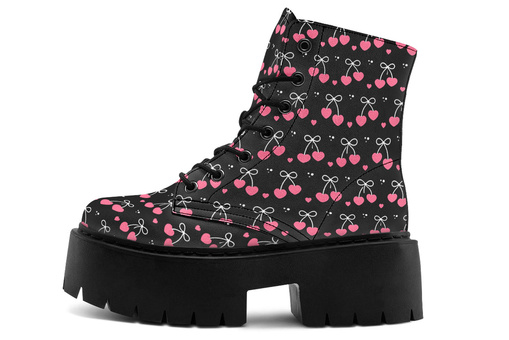 Heart Bows on Black