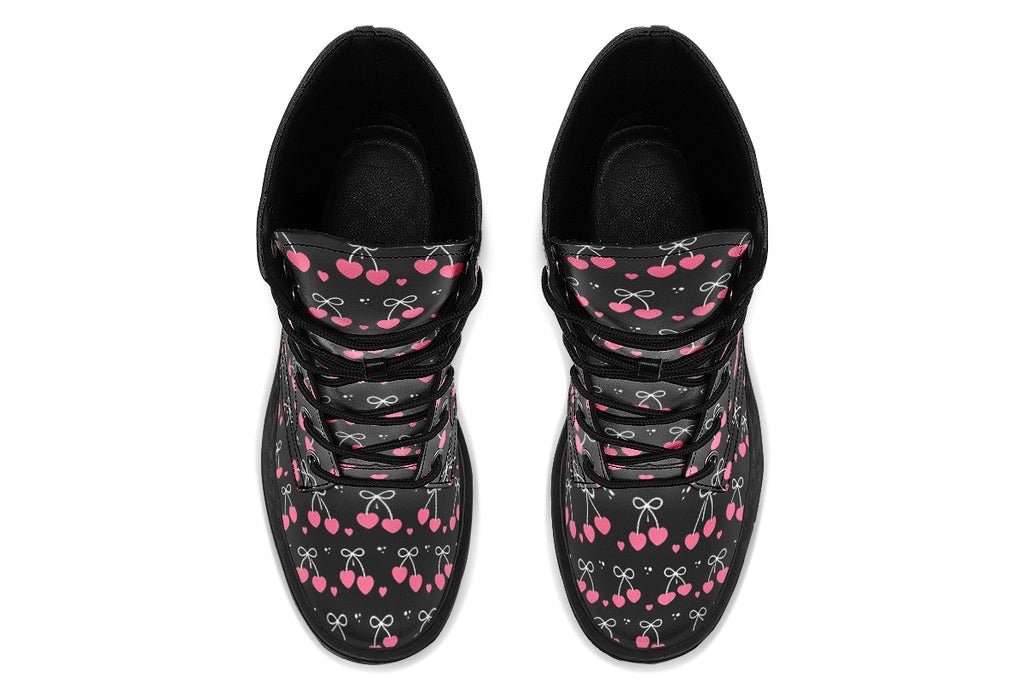 Heart Bows on Black