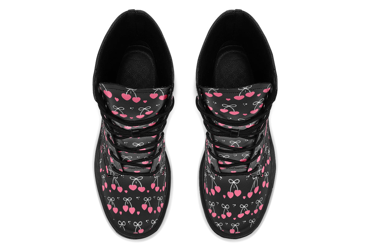 Heart Bows on Black