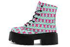 Hot Pink Bows on Mint