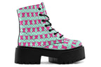 Hot Pink Bows on Mint