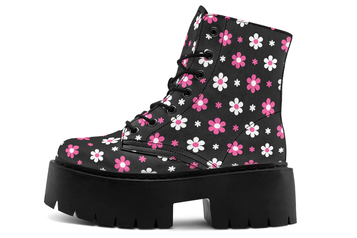 Pink and Black Flowers