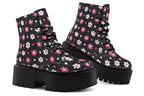Pink and Black Flowers