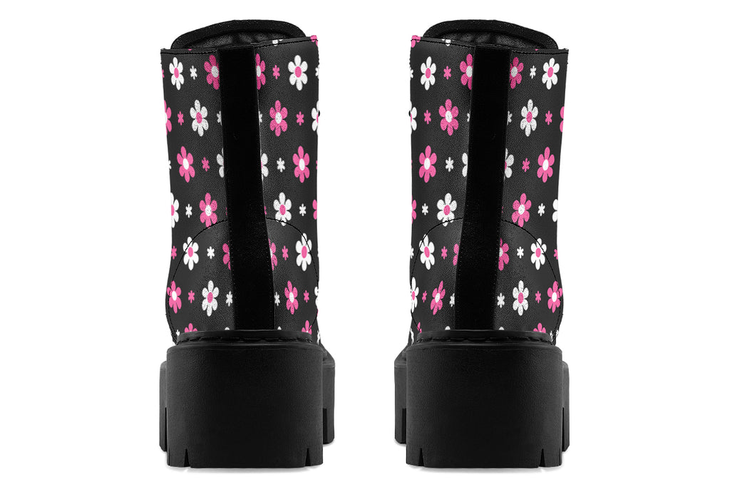 Pink and Black Flowers