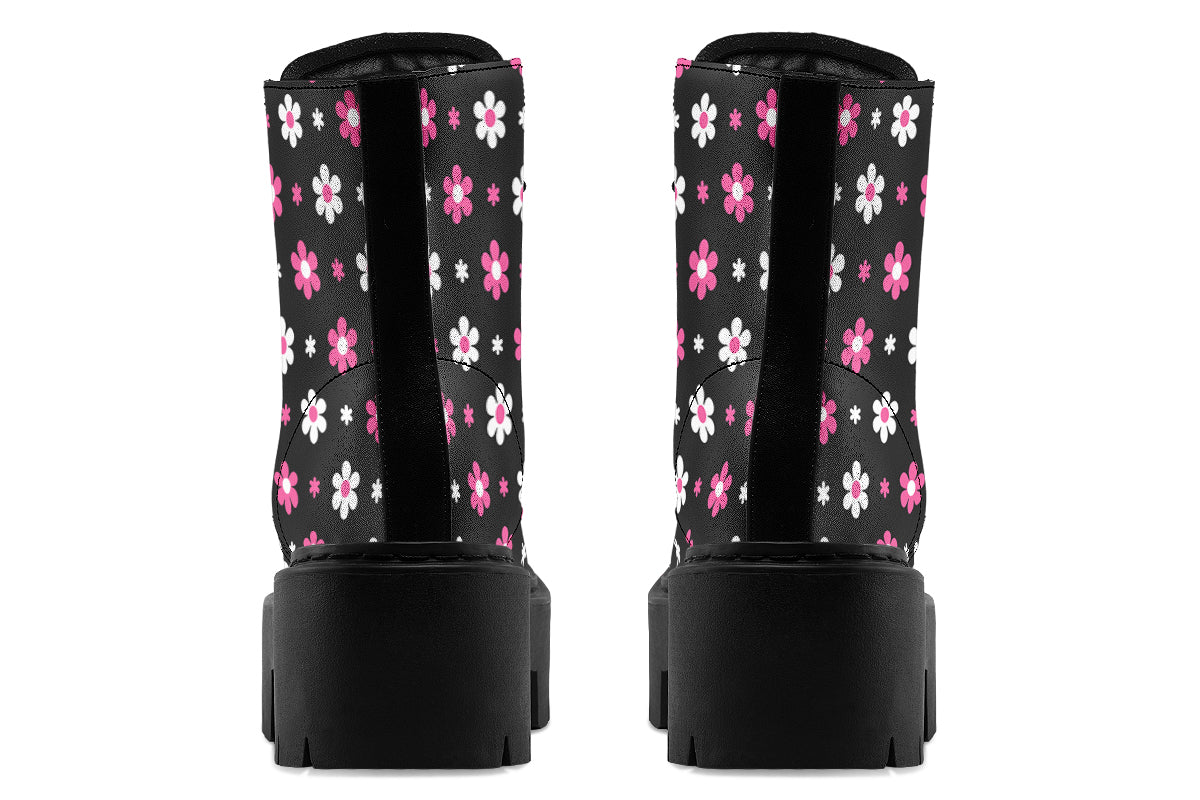 Pink and Black Flowers