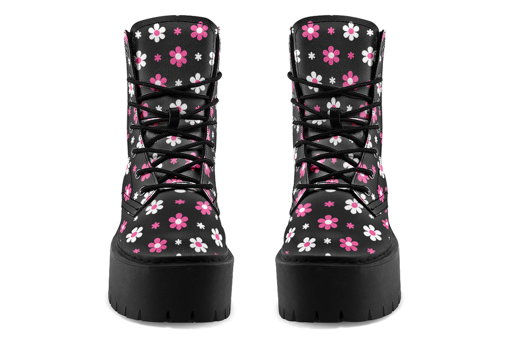 Pink and Black Flowers
