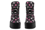 Pink and Black Flowers