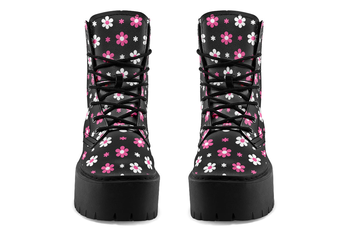 Pink and Black Flowers