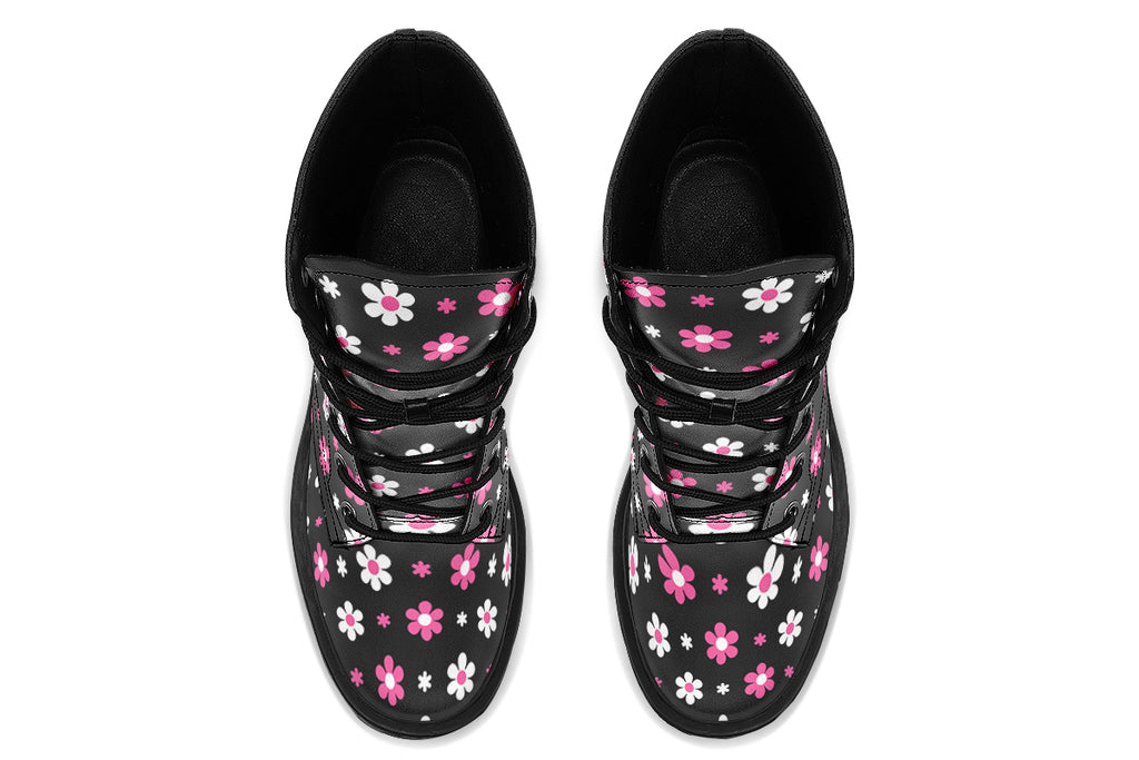 Pink and Black Flowers
