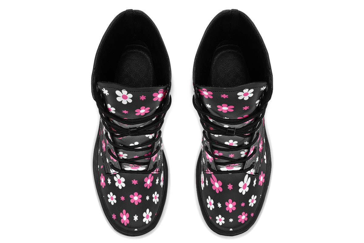 Pink and Black Flowers