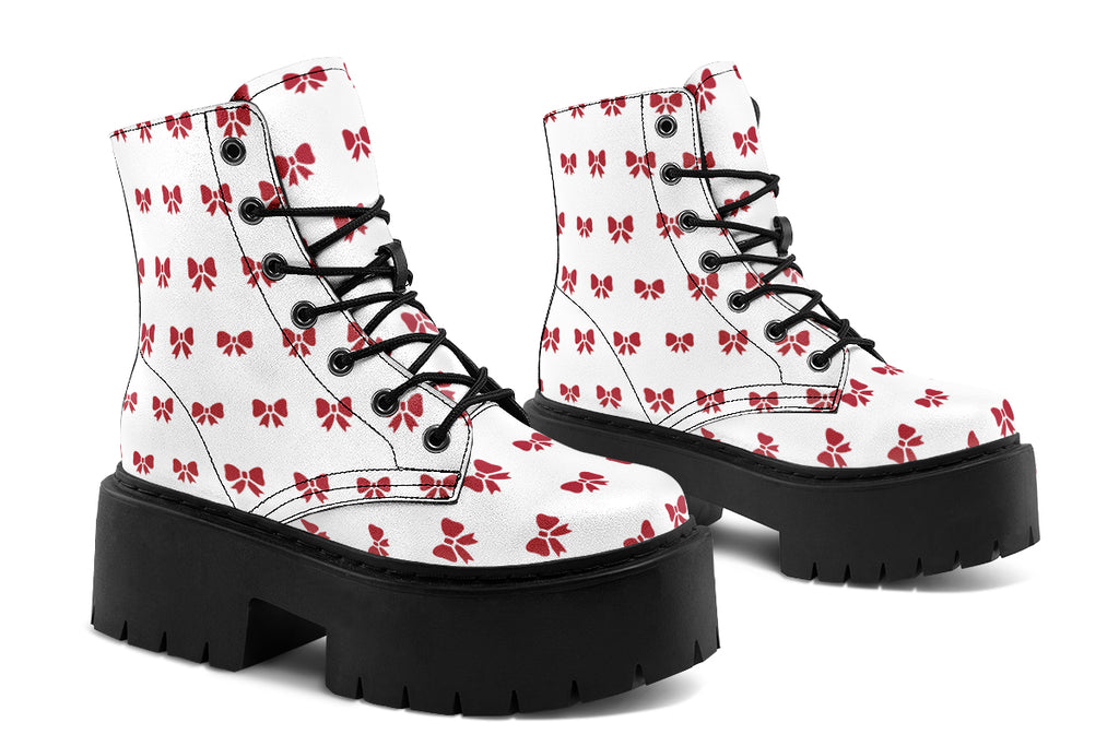 Ribbon Red on White
