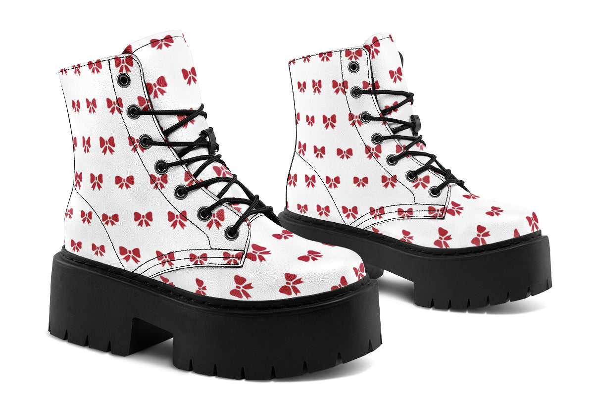 Ribbon Red on White