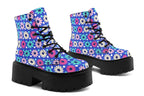 Royal Blue Retro Daisies