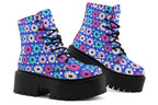 Royal Blue Retro Daisies