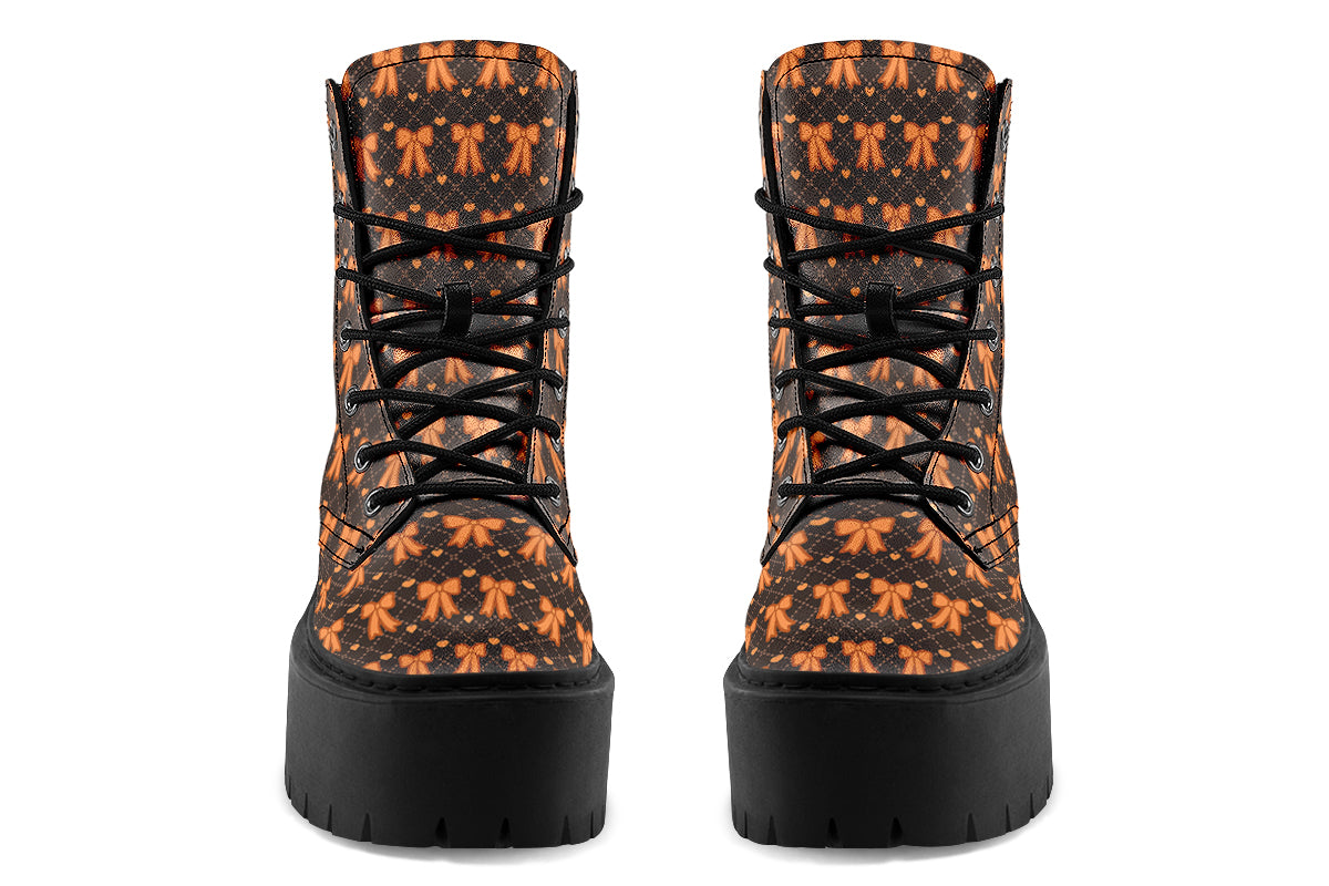 Tangerine Bows on Cocoa