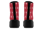 White Bows on Red