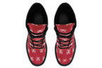 White Bows on Red