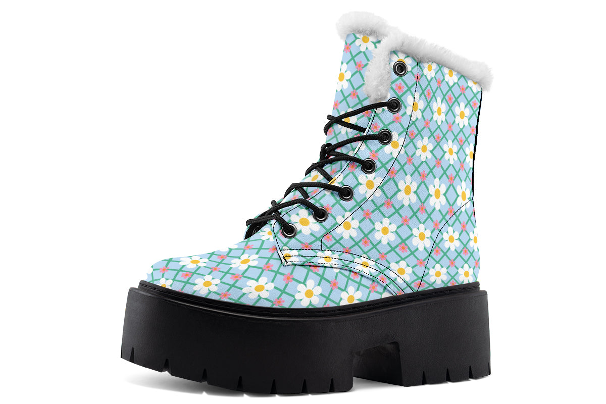 Blue Daisy Lattice