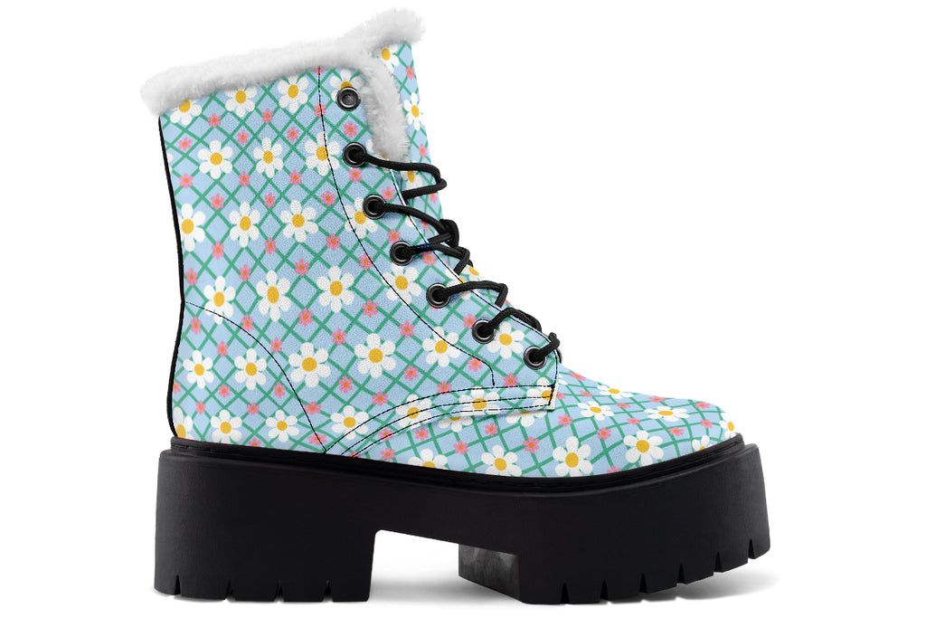 Blue Daisy Lattice