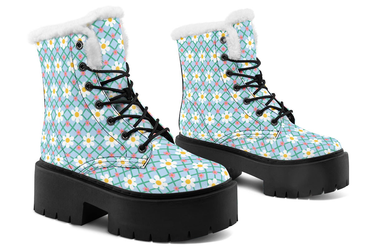 Blue Daisy Lattice