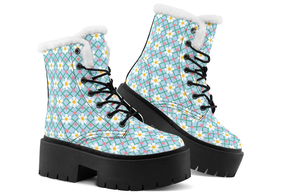 Blue Daisy Lattice