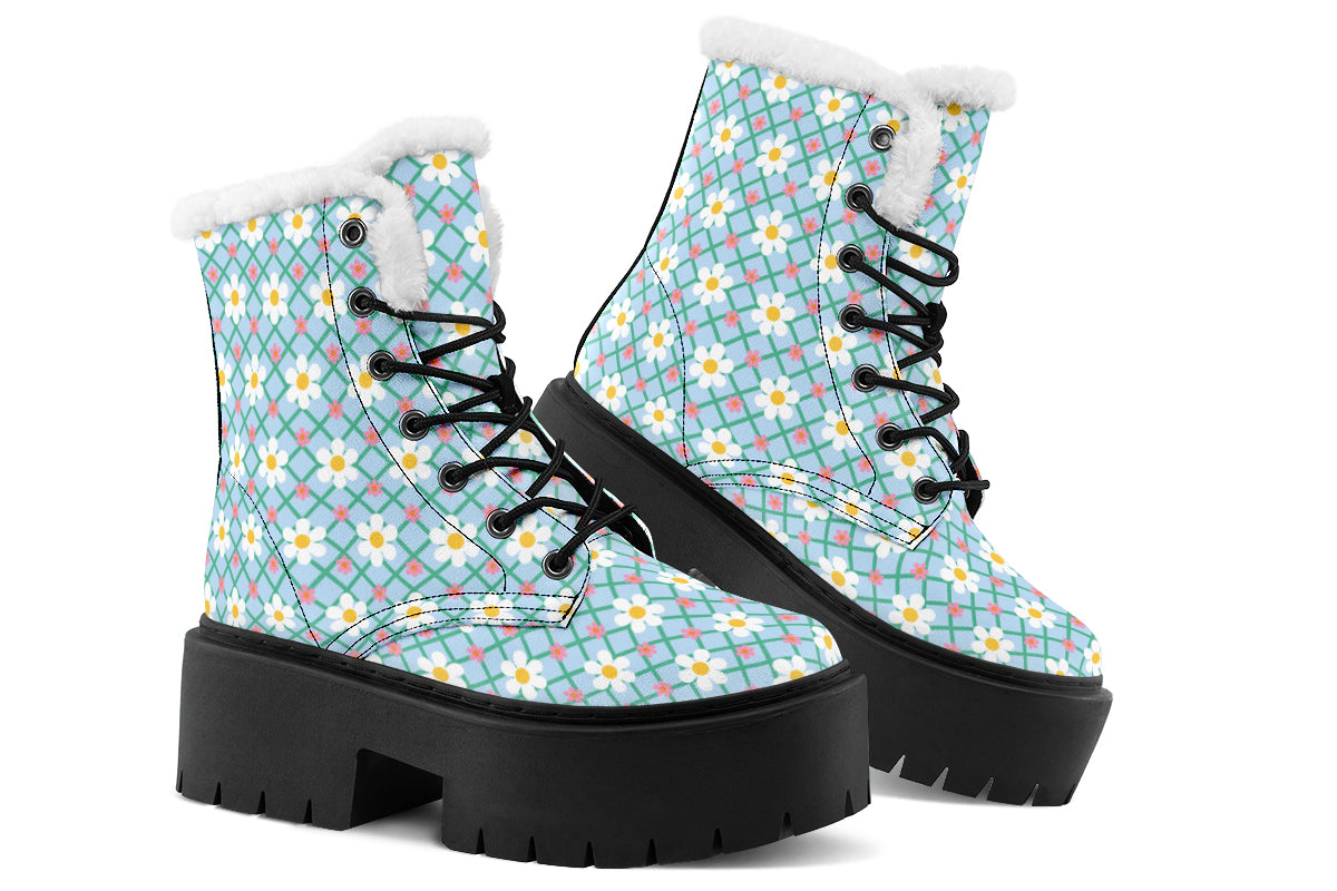 Blue Daisy Lattice