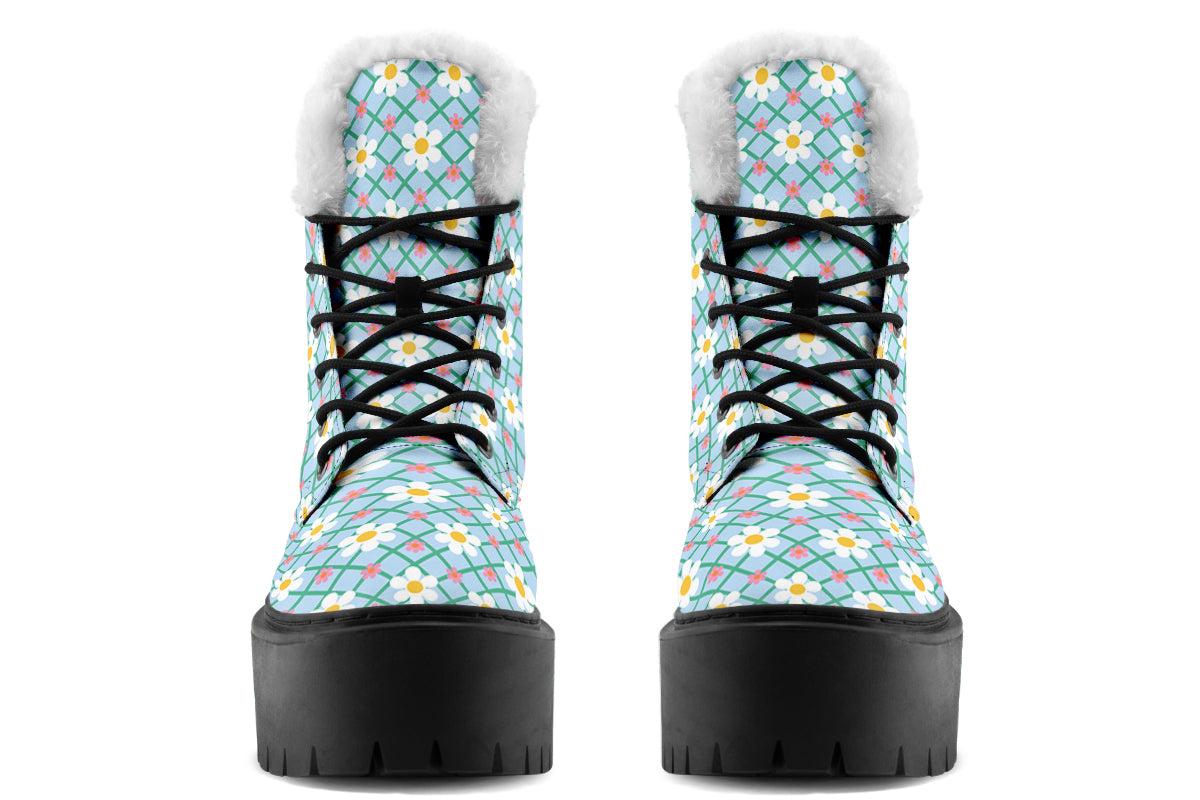 Blue Daisy Lattice