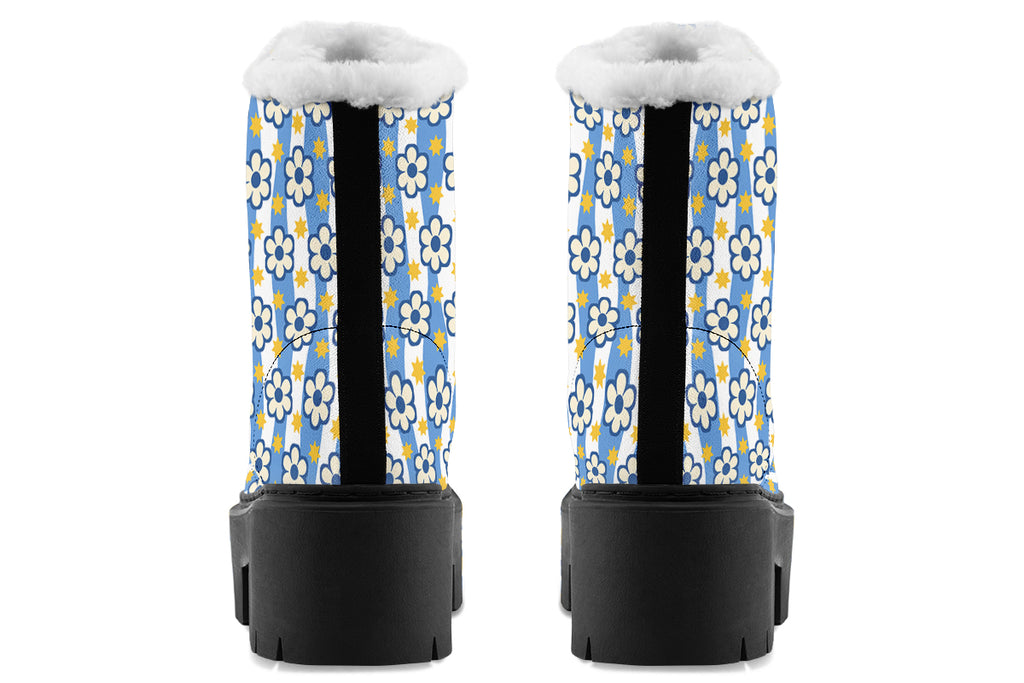 Blue Daisy Stripe