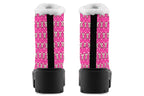 Cream Bows on Hot Pink